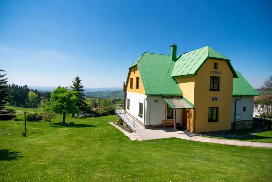 Boční pohled na penzion